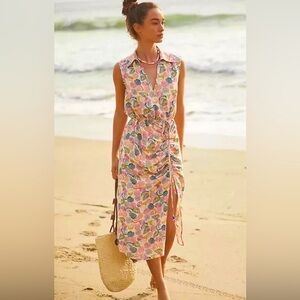 Anthropologie Colorful Seashell Midi Dress